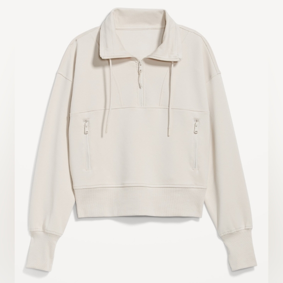 OLD NAVY, Dynamic Fleece 1/2-Zip Sweatshirt, Size Petite Medium - Picture 2 of 7